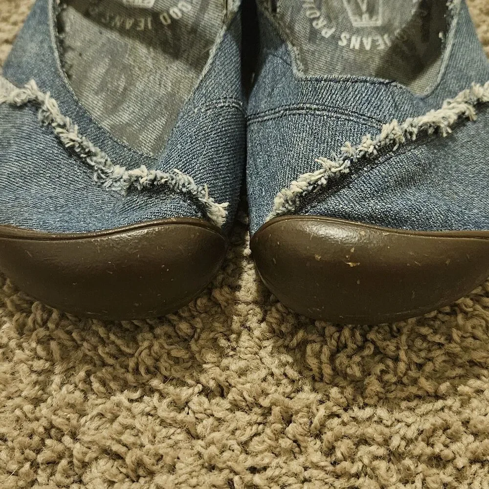 Keen Women's The Good Project repurposed denim jeans Size 9.5 Mary Janes